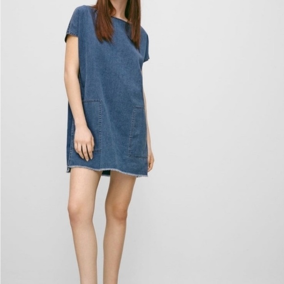 Aritzia Wilfred Free Nori Denim Dress Size XXS - Picture 2 of 12